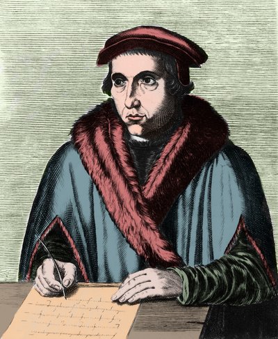 Portrait de Juan Luis Vives (1492-1540), humaniste et philosophe espagnol - Edme de Boulonois