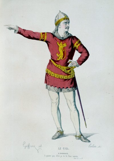 Costume pour Don Rodrigue ou Le Cid dans la scène 2 de l
