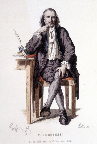 Pierre Corneille (1606/1684) dessiné par Geoffroy - Edmond Aime Florentin Geffroy