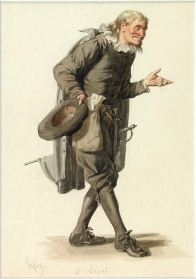 Portrait de Monsieur Loyal, vers 1870 (aquarelle) - Edmond Aime Florentin Geffroy