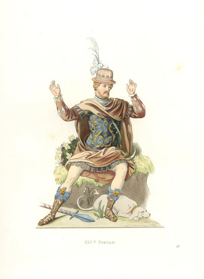 Gentilhomme français en costume ancien - Edmond Lechevallier Chevignard