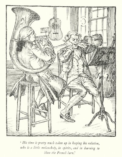 Illustration pour Le Vicaire de Wakefield par Oliver Goldsmith - Edmund Joseph Sullivan