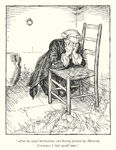Illustration pour Le Vicaire de Wakefield par Oliver Goldsmith (lithographie) - Edmund Joseph Sullivan