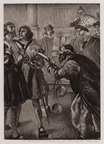 Le Marchand de Venise, Acte IV, Scène I - Edmund Joseph Sullivan