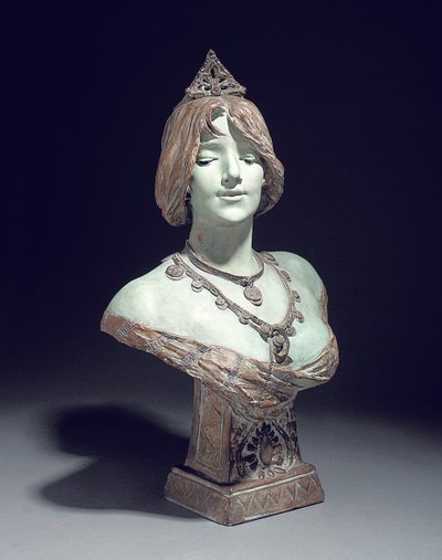 Buste modelé comme Sarah Bernhardt, Exposition Universelle, Paris - Edouard (after) Drouot
