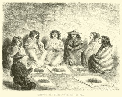 Mâcher le maïs pour faire du chicha - Edouard (after) Riou