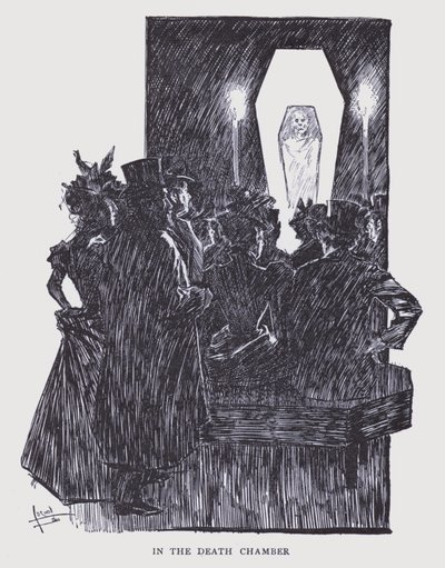 Bohemian Paris : Dans la chambre de la mort (litho) - Edouard Alfred (1875 1954) Cucuel