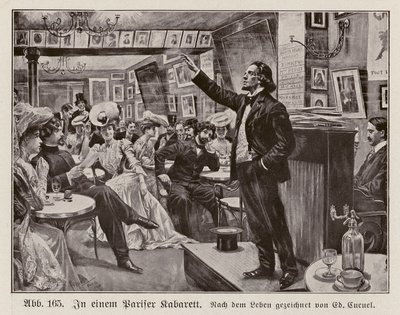 Dans un cabaret parisien (gravure) - Edouard Alfred (1875-1954) Cucuel