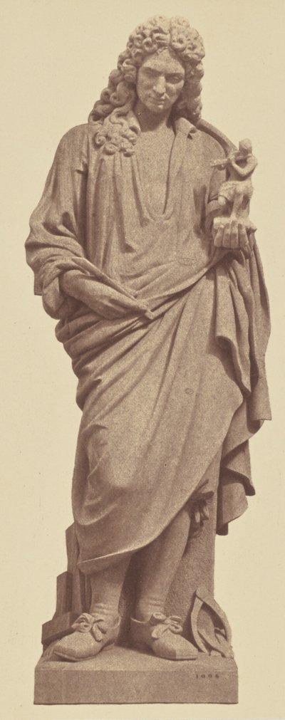 [Coysevox", Statue de Jules Droz, Décoration du Louvre, Paris] - Édouard Baldus