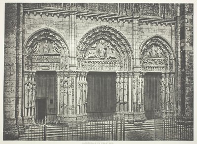 Portail principal, cathédrale de Chartres - Édouard Baldus