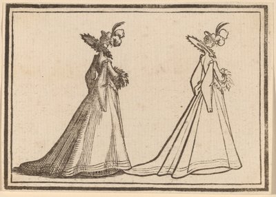 Dame en grand manteau - Edouard Eckman after Jacques Callot