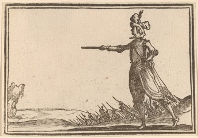 Commandant Militaire à Pied - Edouard Eckman after Jacques Callot
