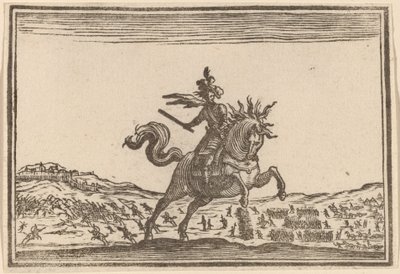 Commandant militaire à cheval - Edouard Eckman after Jacques Callot