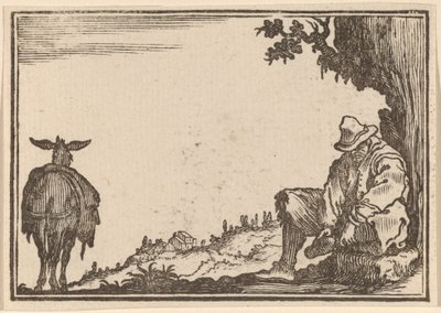 Paysans Enlevant sa Chaussure - Edouard Eckman after Jacques Callot