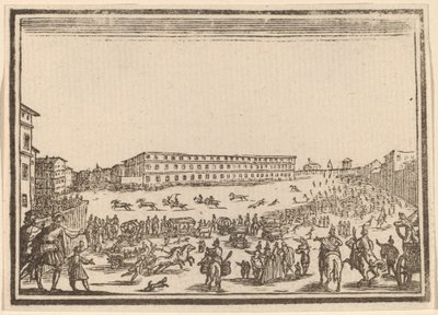 Piazza Presso alla Porta al Prato - Edouard Eckman after Jacques Callot