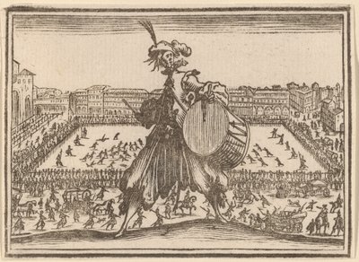 Piazza Santa Croce, Florence - Edouard Eckman after Jacques Callot