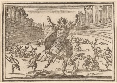 Escarmouche dans un cirque romain - Edouard Eckman after Jacques Callot
