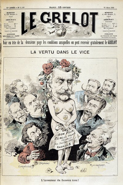 Caricature sur le scandale de Panama : "La vertu dans le vice : l