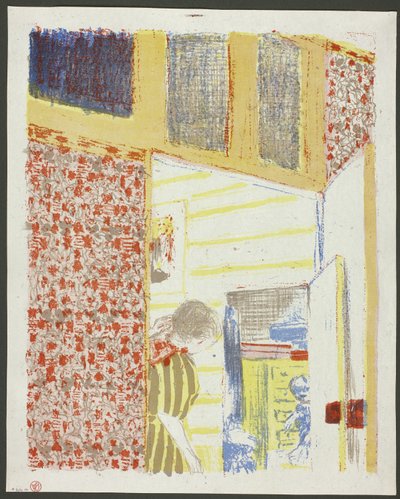 Intérieur avec papier peint rose III, planche sept de Paysages et intérieurs - Édouard Jean Vuillard