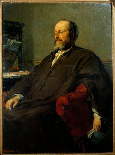 Portrait de Guillaume Victor Augier (1820-1889) dramaturge - Edouard Louis Dubufe