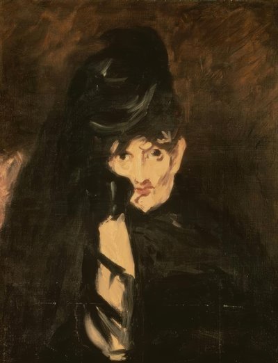 Berthe Morisot en chapeau de deuil à long voile - Édouard Manet