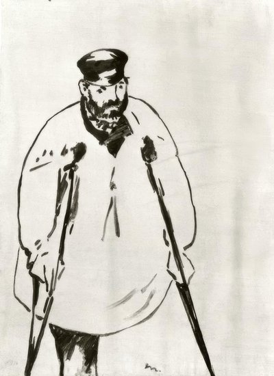 Un homme avec des béquilles - Édouard Manet