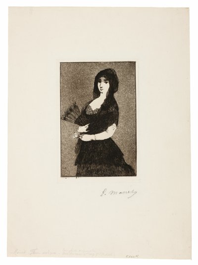 Fleur exotique (Femme en mantille) - Édouard Manet