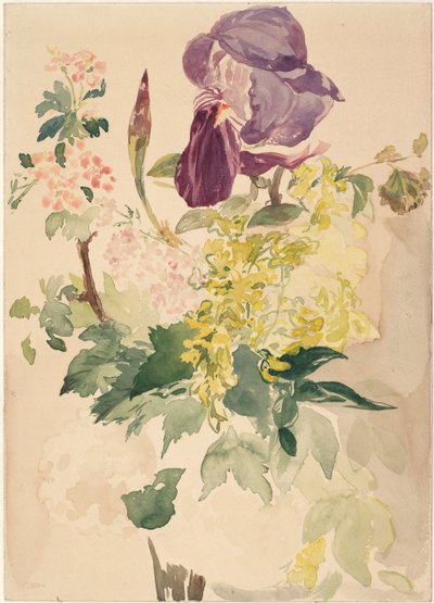 Composition florale avec iris, cytise et géranium, 1880 - Édouard Manet