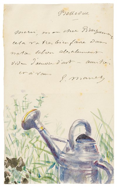 Lettre à Félix Bracquemond, octobre 1880 - Édouard Manet