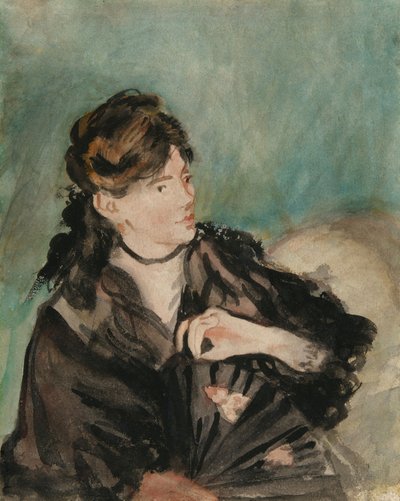 Manet - Portrait de Berthe Morisot avec un éventail, 1874 - Édouard Manet