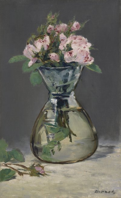 Roses mousseuses dans un vase, 1882 - Édouard Manet
