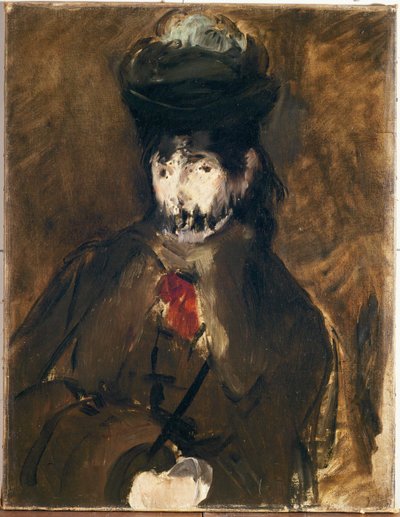 Portrait de Berthe Morisot a la voilette (oil on canvas) - Edouard Manet