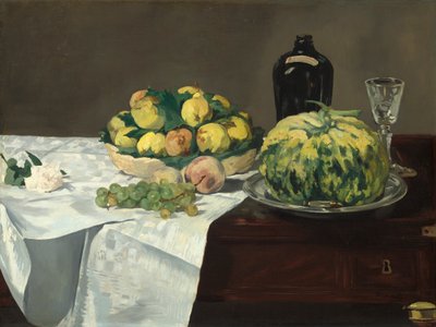 Nature morte avec melon et pêches - Édouard Manet