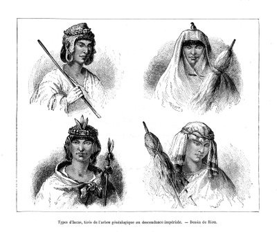 Types incas, Pérou, XIXe siècle - Edouard Riou