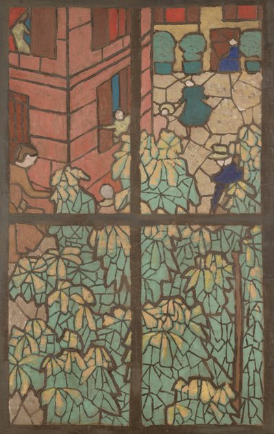 Châtaigniers, un dessin pour une fenêtre en vitrail Tiffany - Edouard Vuillard