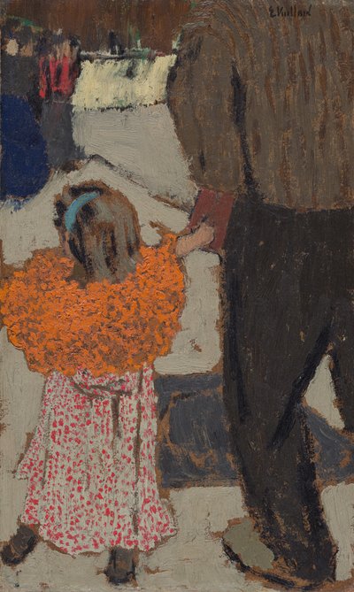 Enfant portant une écharpe rouge - Edouard Vuillard