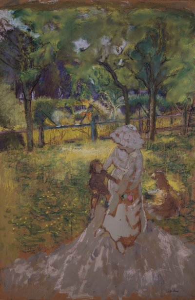 Mère et enfant au jardin matin dans le verger, 1909-1911 - Edouard Vuillard