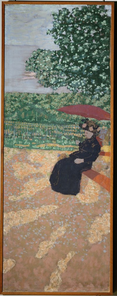 Parc à Paris : La dame en noir - Edouard Vuillard