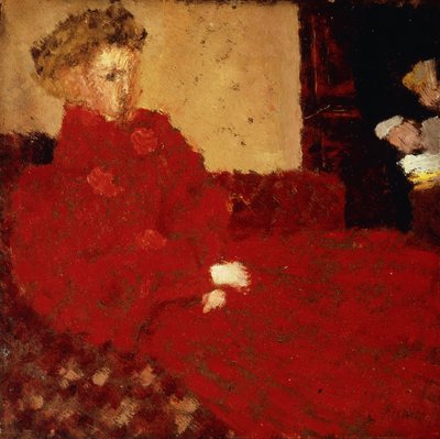 Femme en rouge assise, c.1892 - Edouard Vuillard