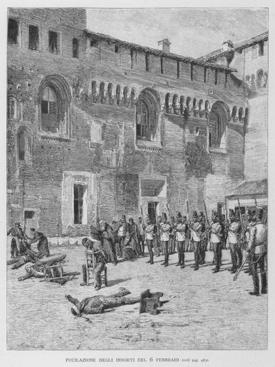 Fusillade Des Insurgés Du 6 Février (gravure) - Edouardo Matania