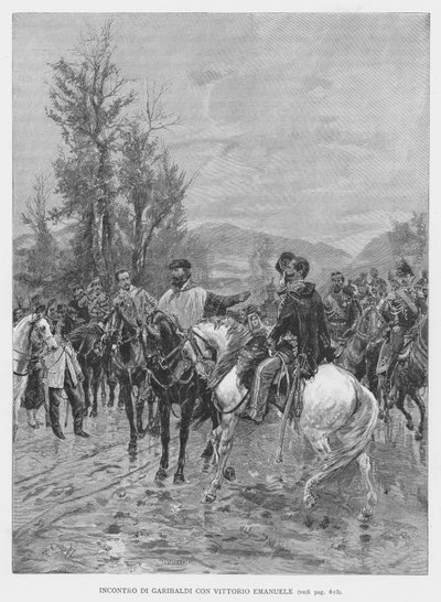 Rencontre De Garibaldi Avec Victor Emmanuel (gravure) - Edouardo Matania