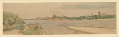 Vue de Thorn avec la Vistule - Eduard Gaertner