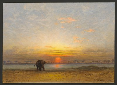 Coucher de soleil au Siam - Eduard Hildebrandt