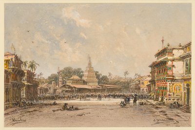 Rue à Bombay - Eduard Hildebrandt