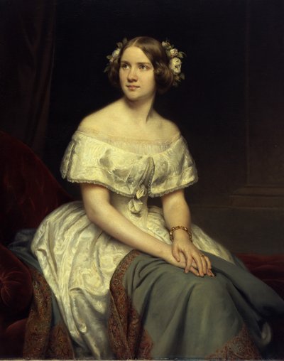 French : Portrait de la chanteuse Jenny Lind - Eduard Magnus