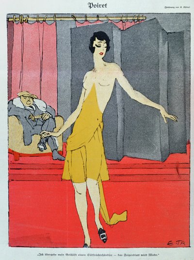 Chez le Couturier, un modèle avec Paul Poiret (1879-1944) de 