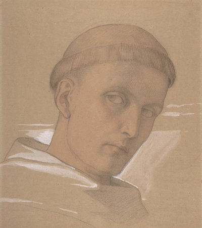 Étude de la tête de Saint Augustin, pour la peinture de la Madone et l