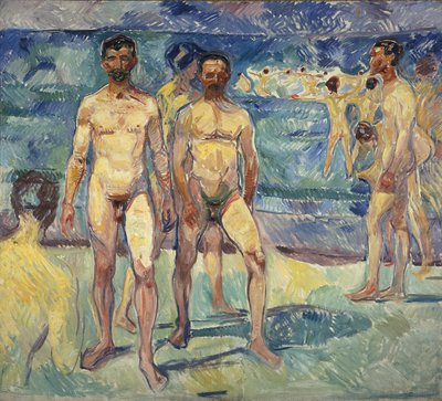 Hommes se baignant - Edvard Munch