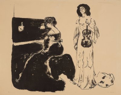Concert de violon. Eva Mudocci (violon) et Bella Edvards. 1903 - Edvard Munch