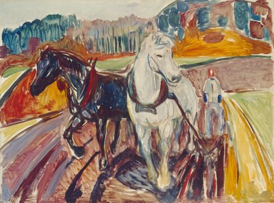 Attelage de chevaux - Edvard Munch